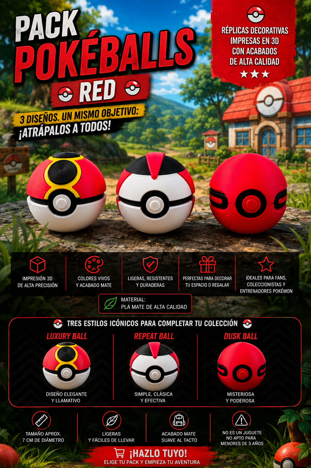 Pack BALLS RED