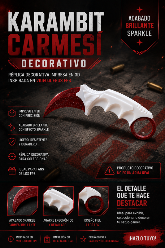 Karambit Carmesí Decorativo
